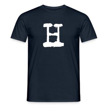H - Men's T-Shirt - navy - Front - AI Model Male 178 light (178cm)