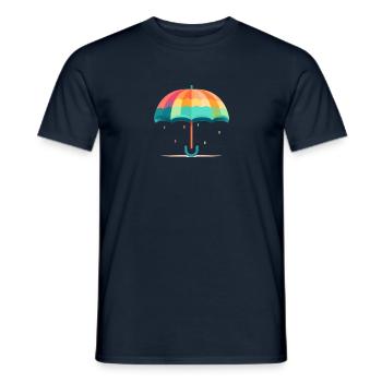 Umbrella - Men's T-Shirt - navy - Front - AI Model Male 178 light (178cm)
