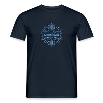 Winter Charlie - Men's T-Shirt - navy - Front - AI Model Male 178 light (178cm)