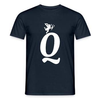 Q - T-shirt homme - marine - Devant - AI Model Male 178 light (178cm)