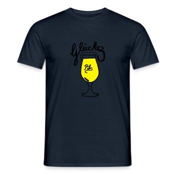Glückspils - Männer T-Shirt - Navy - Vorne - AI Model Male 178 light (178cm)