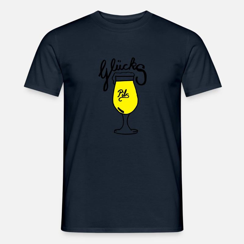 Glückspils - Männer T-Shirt - Navy