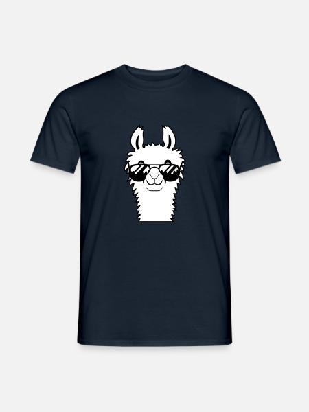 Sonnenbrille Alpaka Cool - Männer T-Shirt - Navy