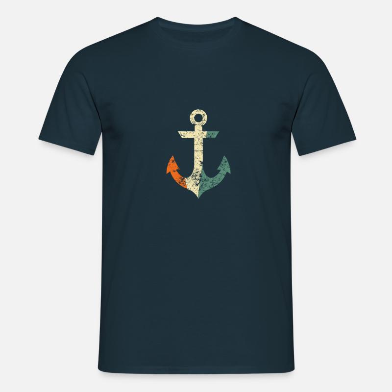 Anker - T-shirt til herrer - marineblå