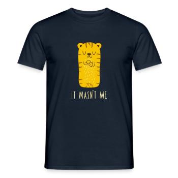 It wasn't me- Tiger (b) - Men's T-Shirt - navy - Front - AI Model Male 178 light (178cm)