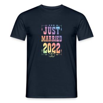 Juste marié 2022 - T-shirt homme - marine - Devant - AI Model Male 178 light (178cm)