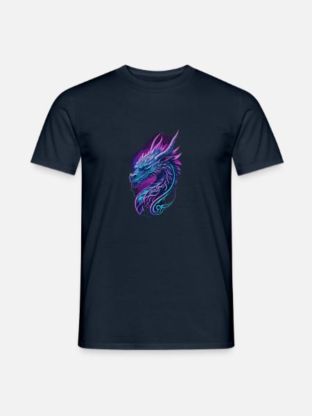 Electric dragon - Männer T-Shirt - Navy
