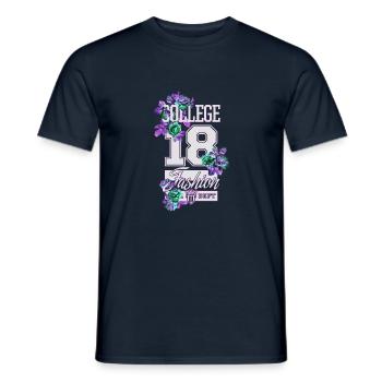 Belle femme peinture art visage femme colorée - T-shirt homme - marine - Devant - AI Model Male 178 light (178cm)
