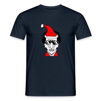 Fête Père Noël Cool Noël Hiver Musique - T-shirt homme - marine - Devant - AI Model Male 178 light (178cm)