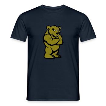 Bear Comic Brown Bear - Men's T-Shirt - navy - Front - AI Model Male 178 light (178cm)