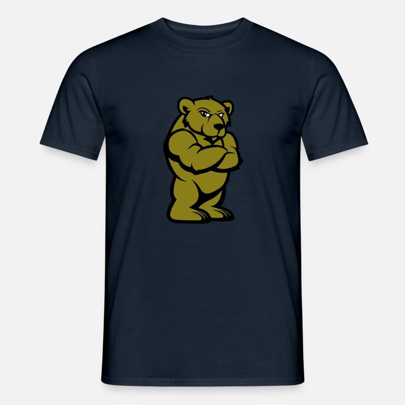 Bär Comic Braunbär - Männer T-Shirt - Navy