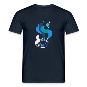 Hike Hiking Trekking - Men's T-Shirt - navy - Front - AI Model Male 178 light (178cm)