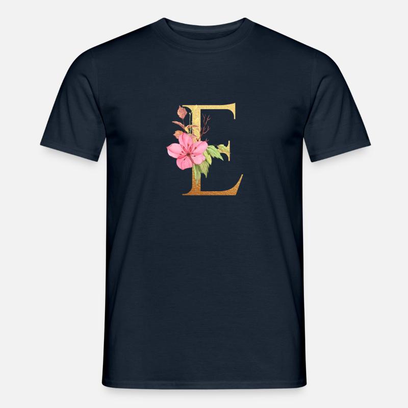 Buchstabe E - Männer T-Shirt - Navy