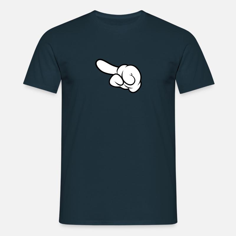 Comic Hand Pointing (Left) - Men's T-Shirt - navy