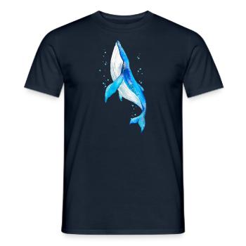 Baleine - T-shirt homme - marine - Devant - AI Model Male 178 light (178cm)