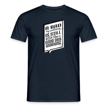 charpentier tshirts americas syndicat charpentier - T-shirt homme - marine - Devant - AI Model Male 178 light (178cm)