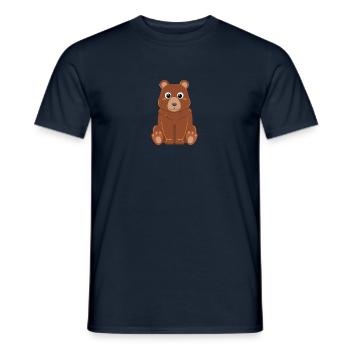 Bear Brown Bear Teddy Grummel Bear Bear Bear - Men's T-Shirt - navy - Front - AI Model Male 178 light (178cm)