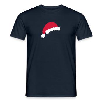 Weihnachtsmuetze - Männer T-Shirt - Navy - Vorne - AI Model Male 178 light (178cm)