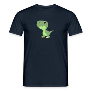 kleiner Dino Dinosaurier Baby Dinobaby Babydino - Männer T-Shirt - Navy - Vorne - AI Model Male 178 light (178cm)