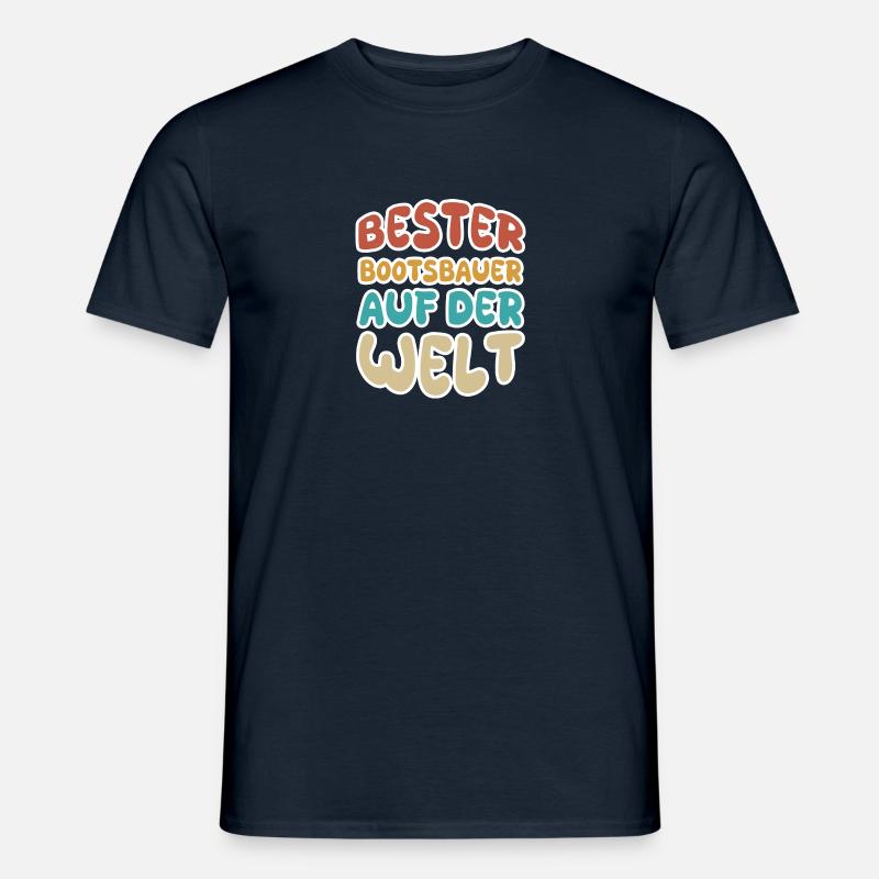 Bootsbauer als Berufung - Männer T-Shirt - Navy