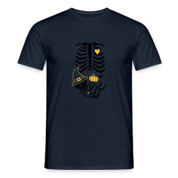 Maternity Skeleton Witch Hat - Men's T-Shirt - navy - Front - AI Model Male 178 light (178cm)