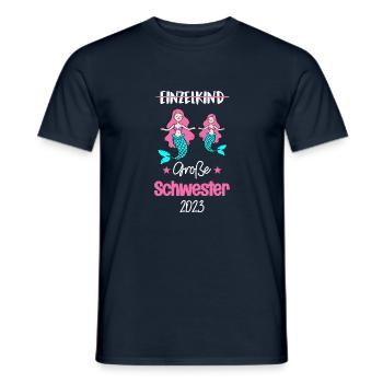 Große Schwester 2023 Meerjungfrau Grosse Schwester - Männer T-Shirt - Navy - Vorne - AI Model Male 178 light (178cm)