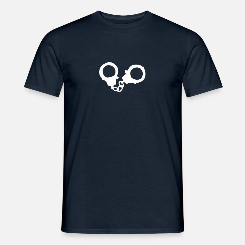handschellen - Männer T-Shirt - Navy