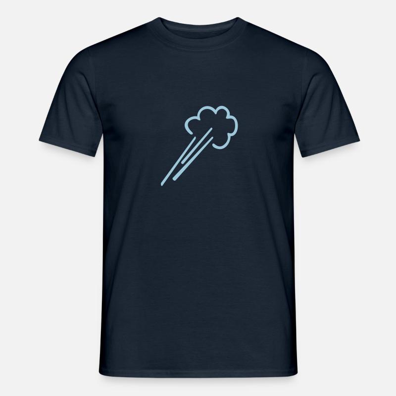 Luftstrom / wind blows (1c) - Männer T-Shirt - Navy