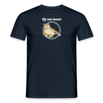 Hic sunt leones: mollige Katze - Männer T-Shirt - Navy - Vorne - AI Model Male 178 light (178cm)