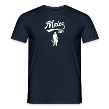 Maler 2025 Ausbildung Beruf Malerei Azubi Lehre - Männer T-Shirt - Navy - Vorne - AI Model Male 178 light (178cm)