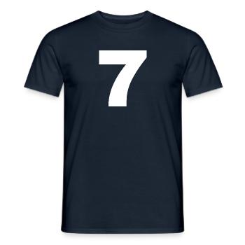 7 - Men's T-Shirt - navy - Front - AI Model Male 178 light (178cm)