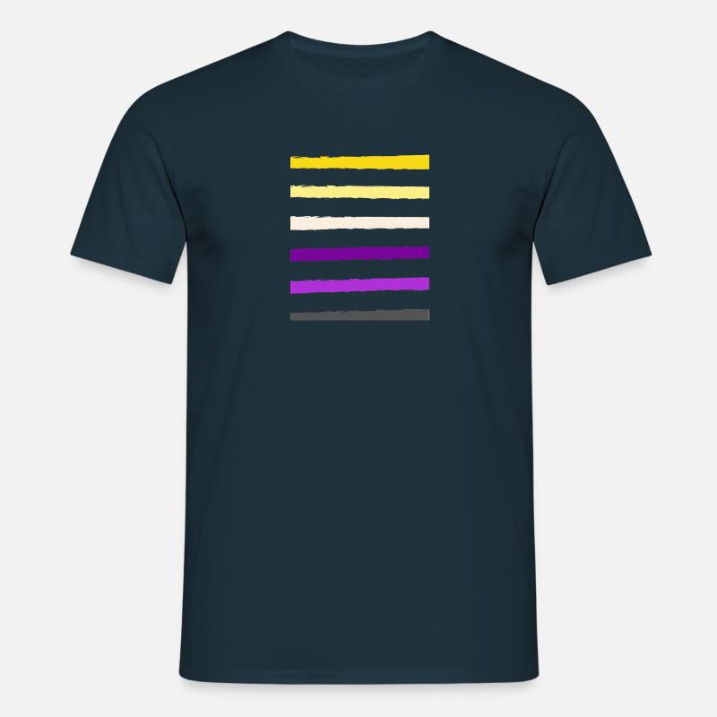 non binary stripe - Men's T-Shirt - navy