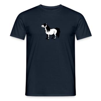 Poney - T-shirt homme - marine - Devant - AI Model Male 178 light (178cm)