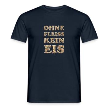 Eis& Eiscreme als Belohnung - Männer T-Shirt - Navy - Vorne - AI Model Male 178 light (178cm)
