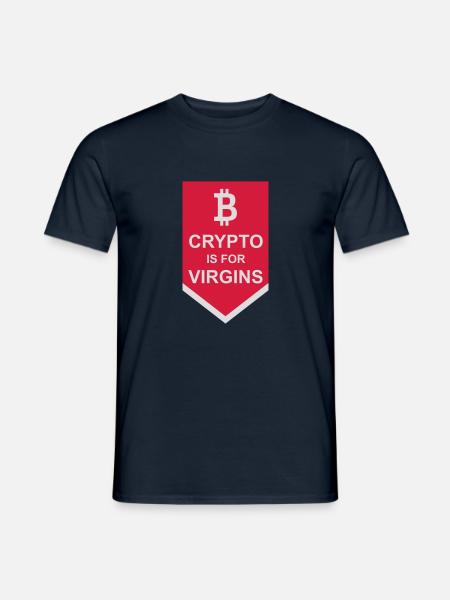 crypto is for virgins - Men's T-Shirt - navy