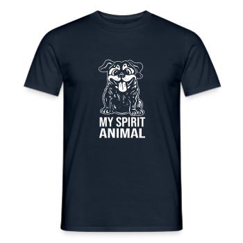 SAUVETAGE ANIMAL AIDE AUX ANIMAUX - T-shirt homme - marine - Devant - AI Model Male 178 light (178cm)