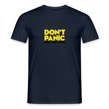 Do not panic - your grave towel - Do not panic - - Men's T-Shirt - navy - Front - AI Model Male 178 light (178cm)