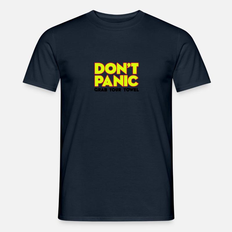 Do not panic - your grave towel - Do not panic - - Men’s T-shirt - navy