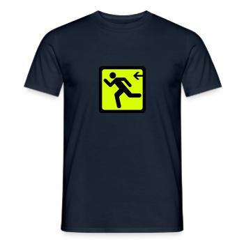 Exit - Männer T-Shirt - Navy - Vorne - AI Model Male 178 light (178cm)