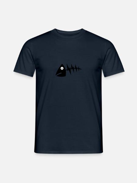 / fish head / fishcock / fish bone - Men's T-Shirt - navy