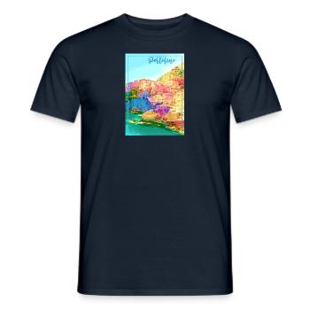 Portofino,italie,port,mer,paysage,italie - T-shirt homme - marine - Devant - AI Model Male 178 light (178cm)