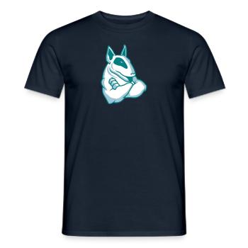 Bullterrier mascotte 3c - T-shirt homme - marine - Devant - AI Model Male 178 light (178cm)