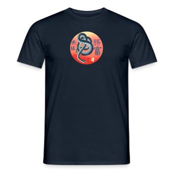 Schlange_Beutejagd - Men's T-Shirt - navy - Front - AI Model Male 178 light (178cm)