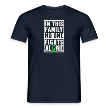 In May, we wear Green Mental Health - Men's T-Shirt - navy - Front - AI Model Male 178 light (178cm)