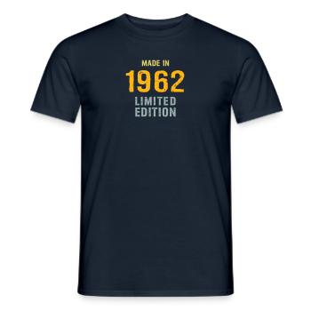 born in 1962 - Men's T-Shirt - navy - Front - AI Model Male 178 light (178cm)