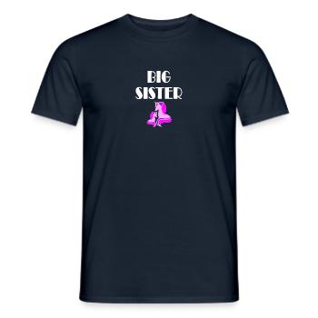 große Schwester - Männer T-Shirt - Navy - Vorne - AI Model Male 178 light (178cm)
