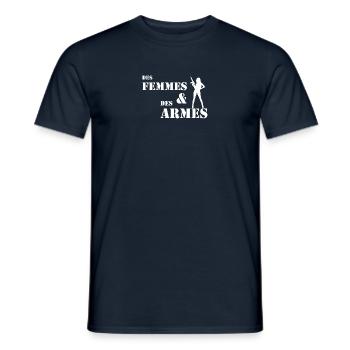 Des femmes et des Armes - Tir et Tireur Sportif - T-shirt homme - marine - Devant - AI Model Male 178 light (178cm)
