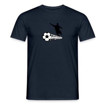 Joueur de football jouer au football Joueur de football 2c - T-shirt homme - marine - Devant - AI Model Male 178 light (178cm)