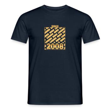 2008 - Men's T-Shirt - navy - Front - AI Model Male 178 light (178cm)