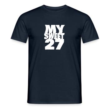 27 - T-shirt homme - marine - Devant - AI Model Male 178 light (178cm)